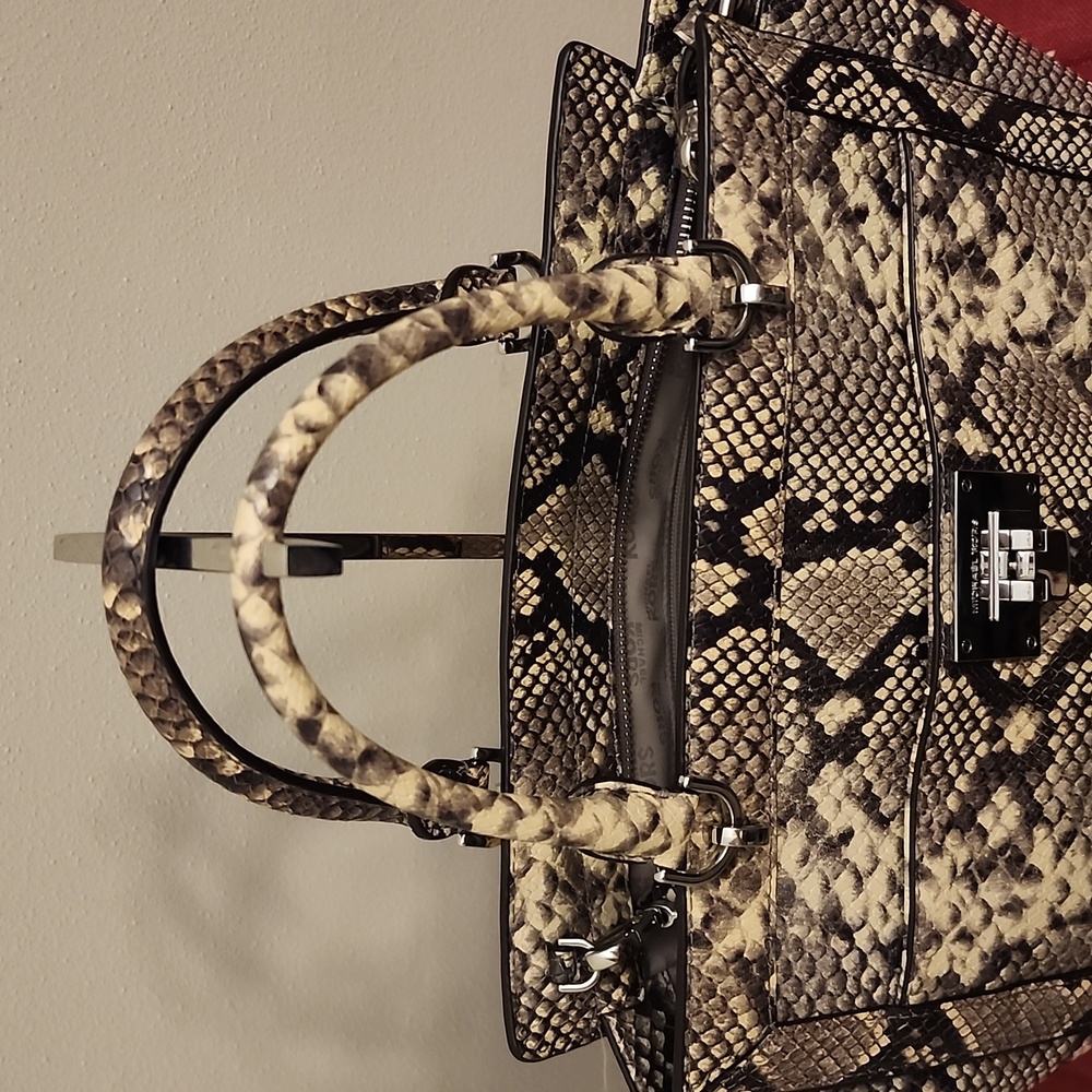 Euc Michael Kors Python Satchel - image 4